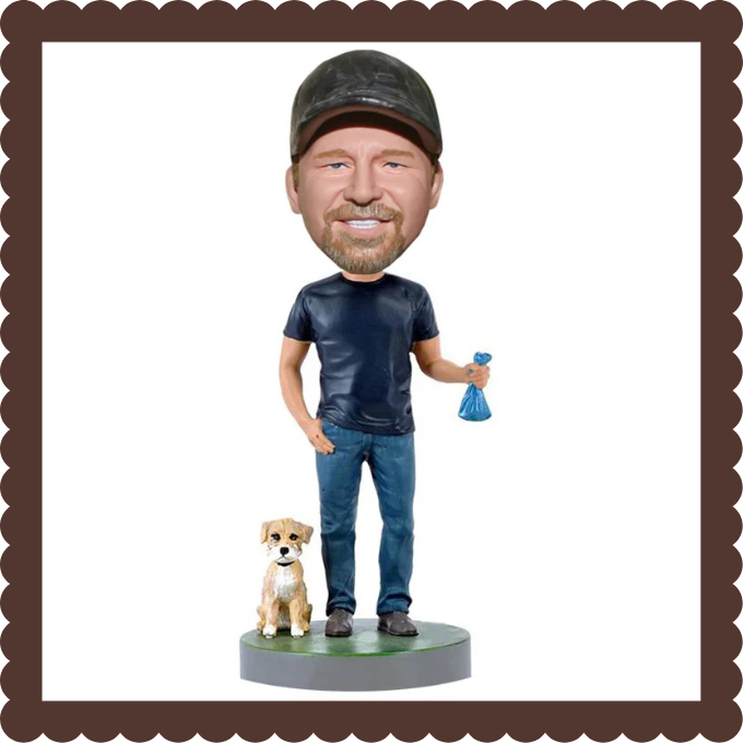 ๐พ Fully Customizable Person and Pets Bobblehead ๐