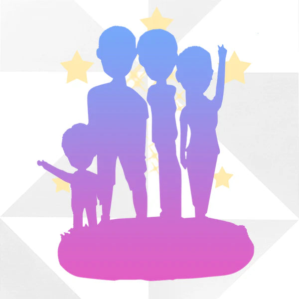 ๐จโ๐ฉโ๐งโ๐ฆ Fully Custom Head-To-Toe Family Bobbleheads ๐