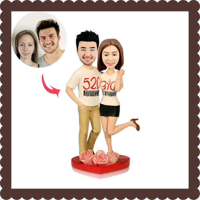 ๐ Head-To-Toe Customizable Couples Bobblehead ๐