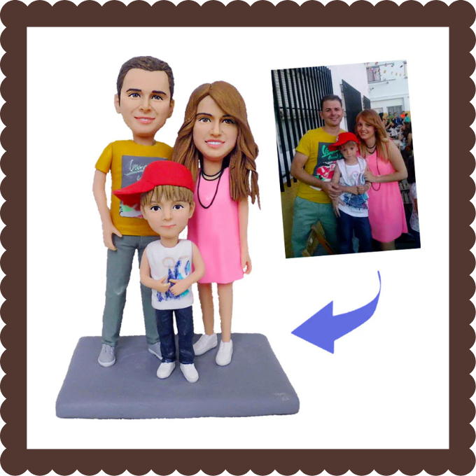 ๐จโ๐ฉโ๐ฆ Personalized Family Bobbleheads From Photo ๐