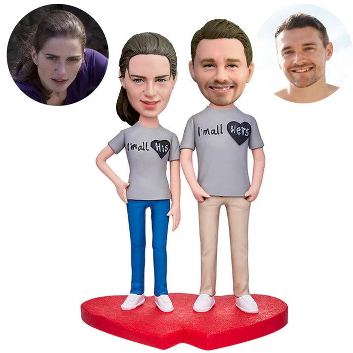 custom wedding bobbleheads hand in hand