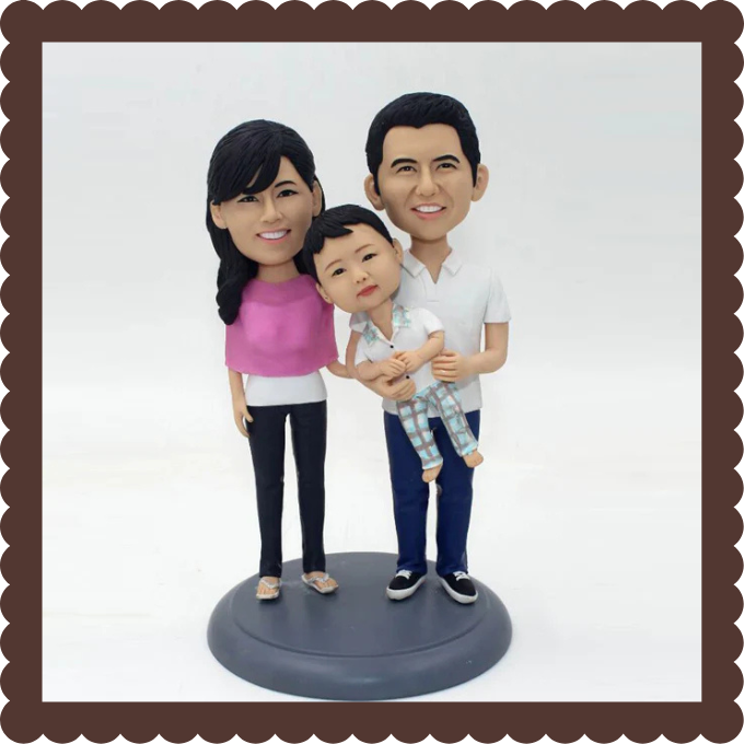 ๐จโ๐ฉโ๐ฆ Personalized Family Bobbleheads From Photo ๐