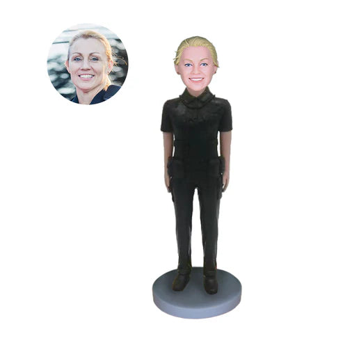 Female Sheriff Police In Uniform Custom Bobbleheads