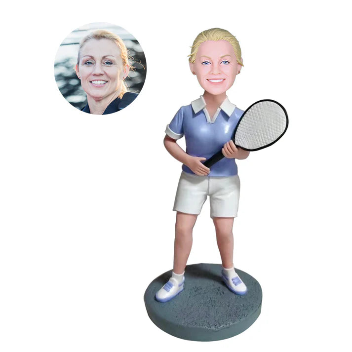 Tennis Female Player Custom Bobblehead