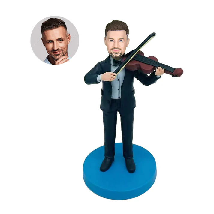 Male Violinist Custom Bobbleheads