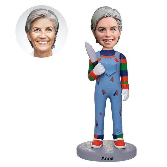 Custom Bobbleheads Halloween Gifts -No Shouting! Horrifying Women Personalized Bobbleheads for the Special Someone as a Unique Gift Idea