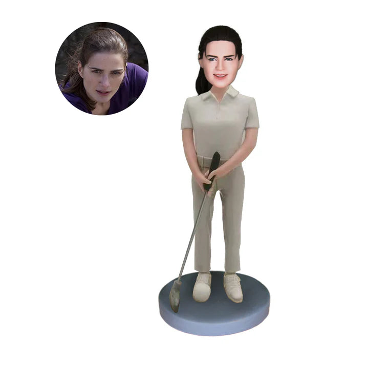 Custom Female Golfer Bobbleheads