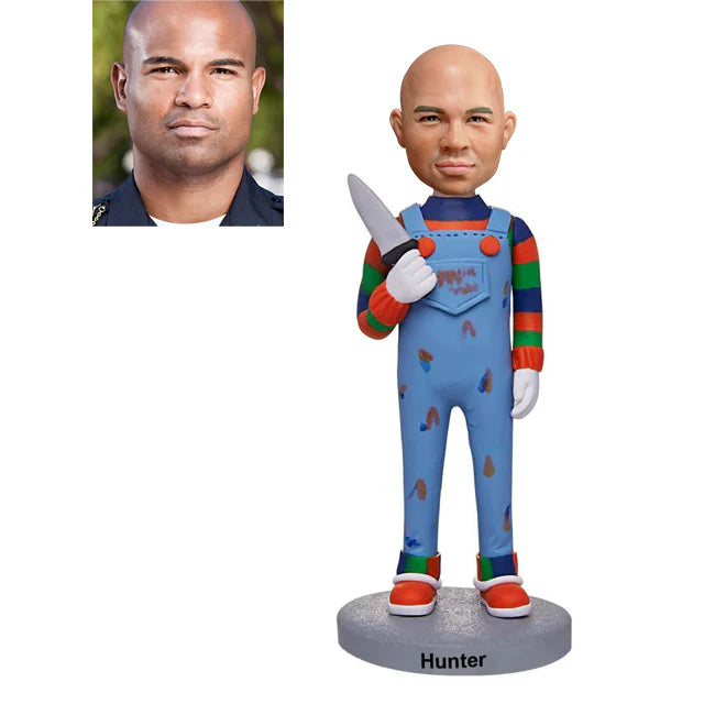 Custom Bobbleheads Halloween Gifts -No Shouting! Horrifying Men Personalized Bobbleheads for the Special Someone as a Unique Gift Idea