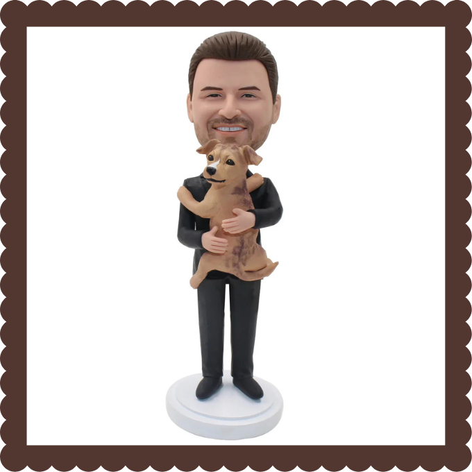 🐾 Fully Customizable Person and Pets Bobblehead 💕