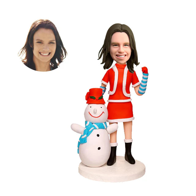 Custom Bobbleheads Come On, Make a Snownman Personalized Bobbleheads for the Special Someone as a Unique Gift Idea