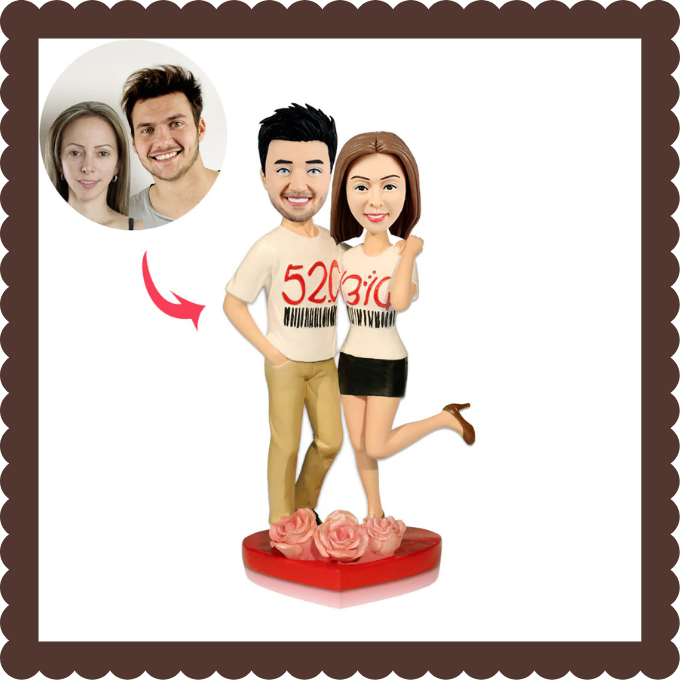 💑 Head-To-Toe Customizable Couples Bobblehead 💕