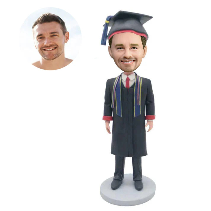 custom handsome male graduation bobbleheads