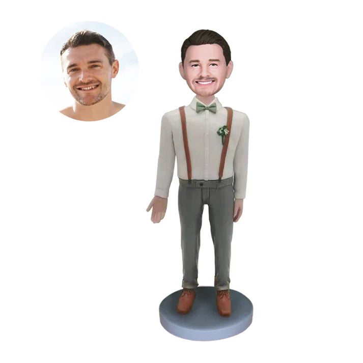 Happy Groomsmen Wedding Custom Bobblehead