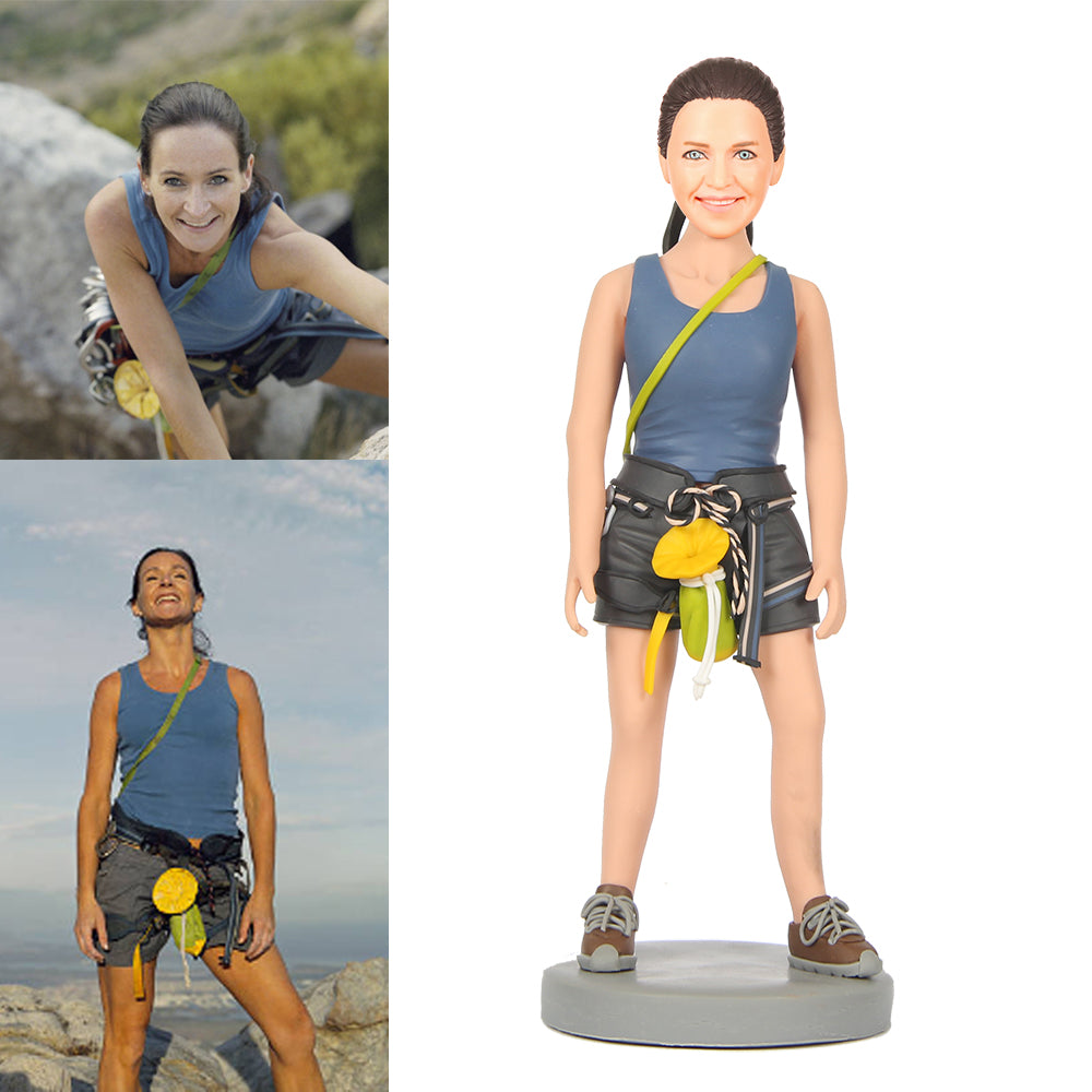 Fully Customizable climbers Female Custom Bobblehead