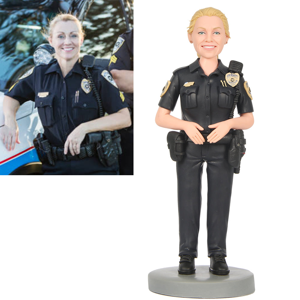 Fully Customizable Female Police Custom Bobblehead