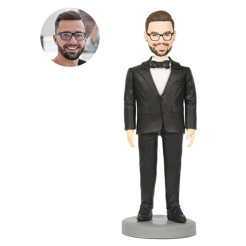 Custom Bobblehead Business Man With Engraved Text