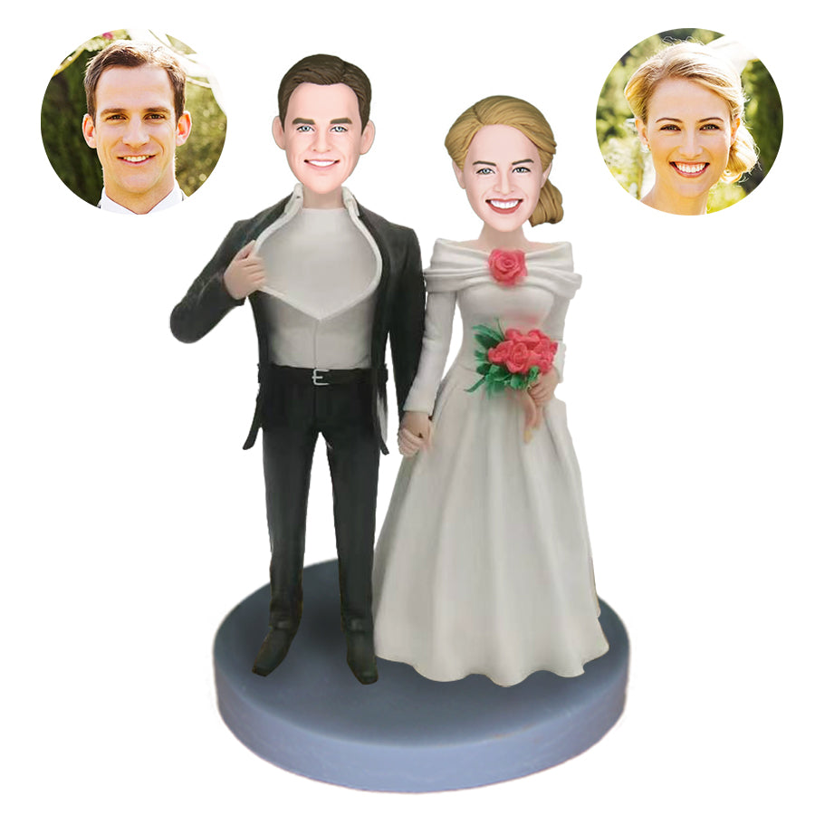 Couples in Wedding Dresses Custom Bobbleheads